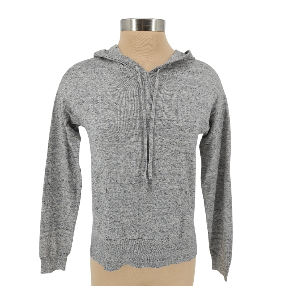 GAP Pullover Hoodie Sweater Gray Long Sleeve Lightweight Budding Yarn XS